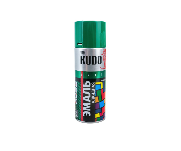 KUDO-1006 Эмаль светло-зеленая 520мл алкидная RAL6024